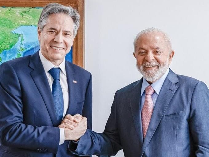 Em reunião, Lula e secretário dos EUA discutem G20, Gaza e Ucrânia