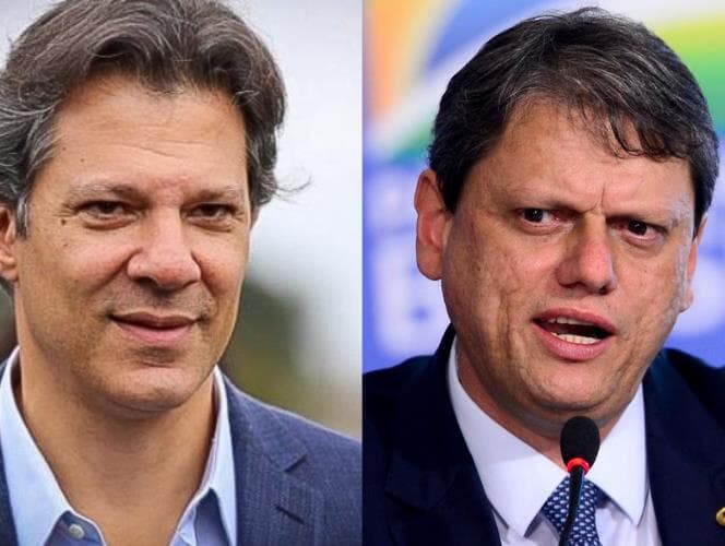 Ipec: Haddad tem 34%, Tarcísio fica com 22%. Rodrigo Garcia cresce 4%