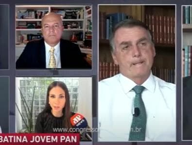 Bolsonaro ataca Amanda Klein em entrevista à Jovem Pan: "Seu marido vota em mim"