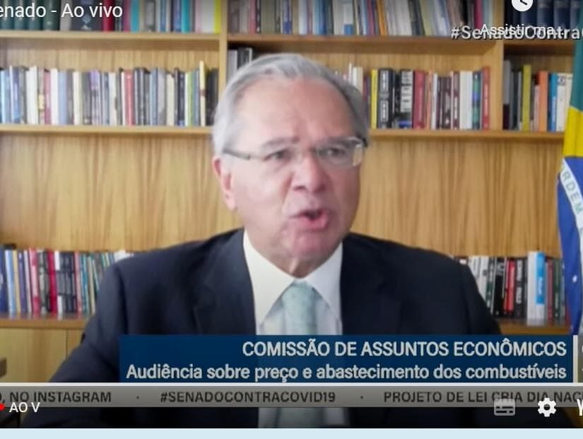 Paulo Guedes fala no Senado sobre alta dos combustíveis. Assista