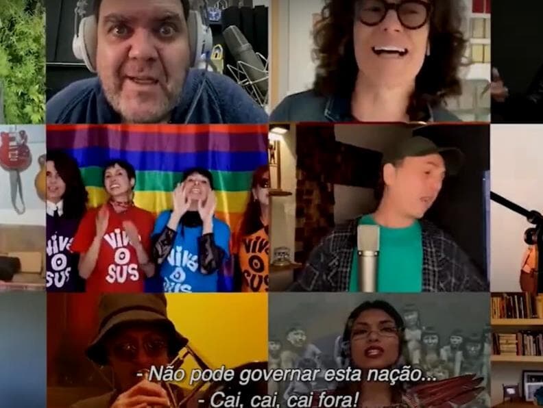 Vídeo: artistas lançam clipe em ato por impeachment de Bolsonaro