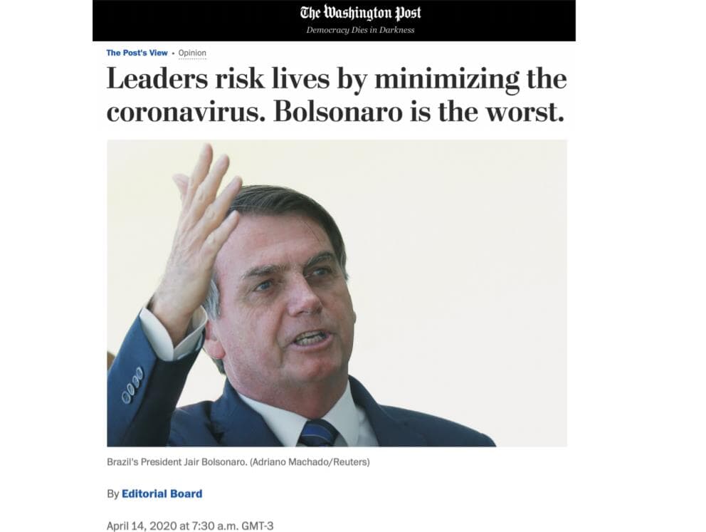 Bolsonaro é apontado como o pior gestor da pandemia no mundo. Saiba por quê