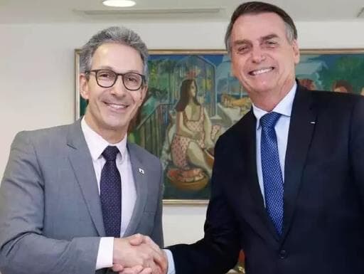 Bolsonaro encontra-se com o governador de Minas, Romeu Zema