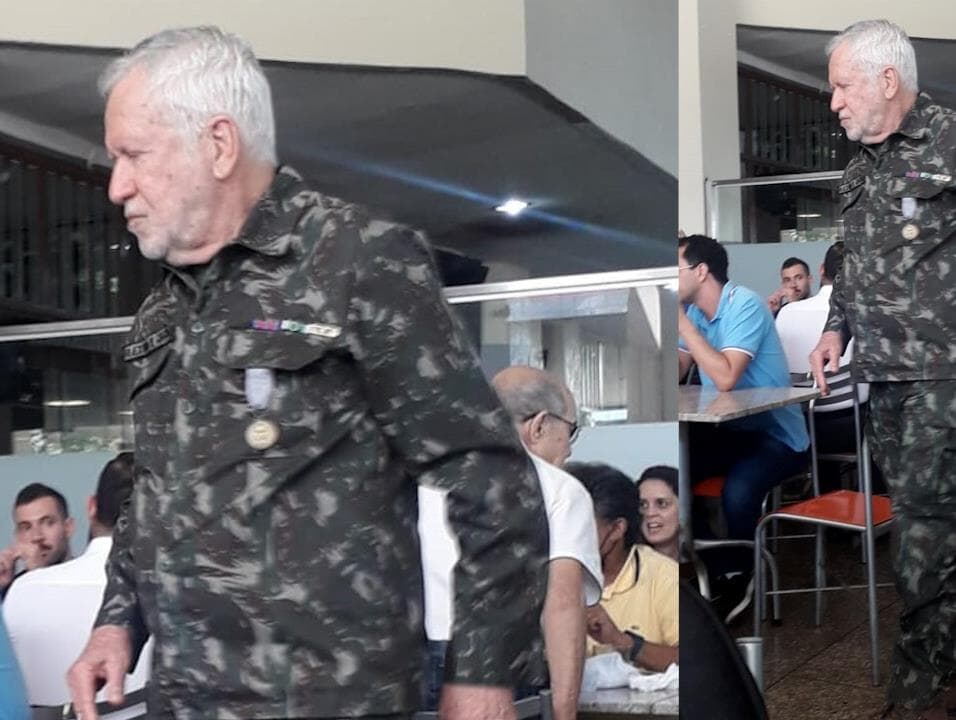 Alexandre Garcia é fotografado usando farda do Exército em Brasília