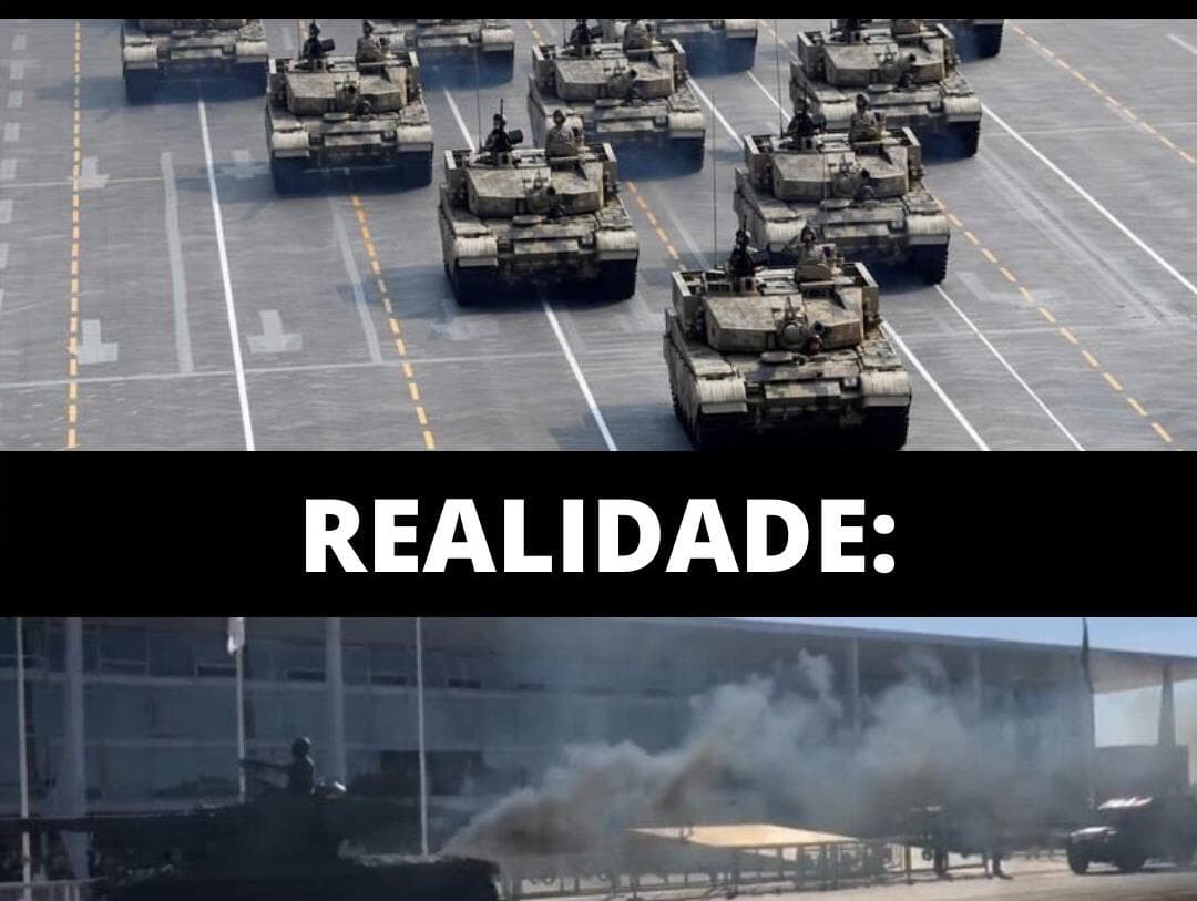 Desfile militar é ridicularizado nas redes