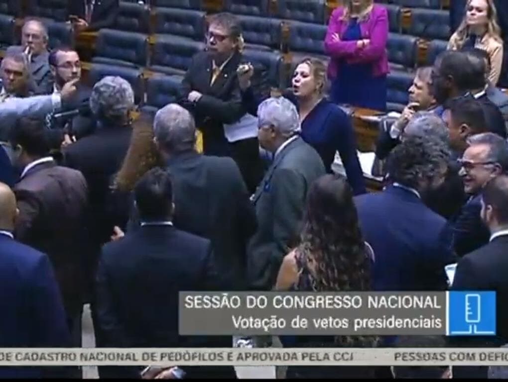 Após briga entre Major Olímpio e Joice, Congresso fecha sessão com pendências