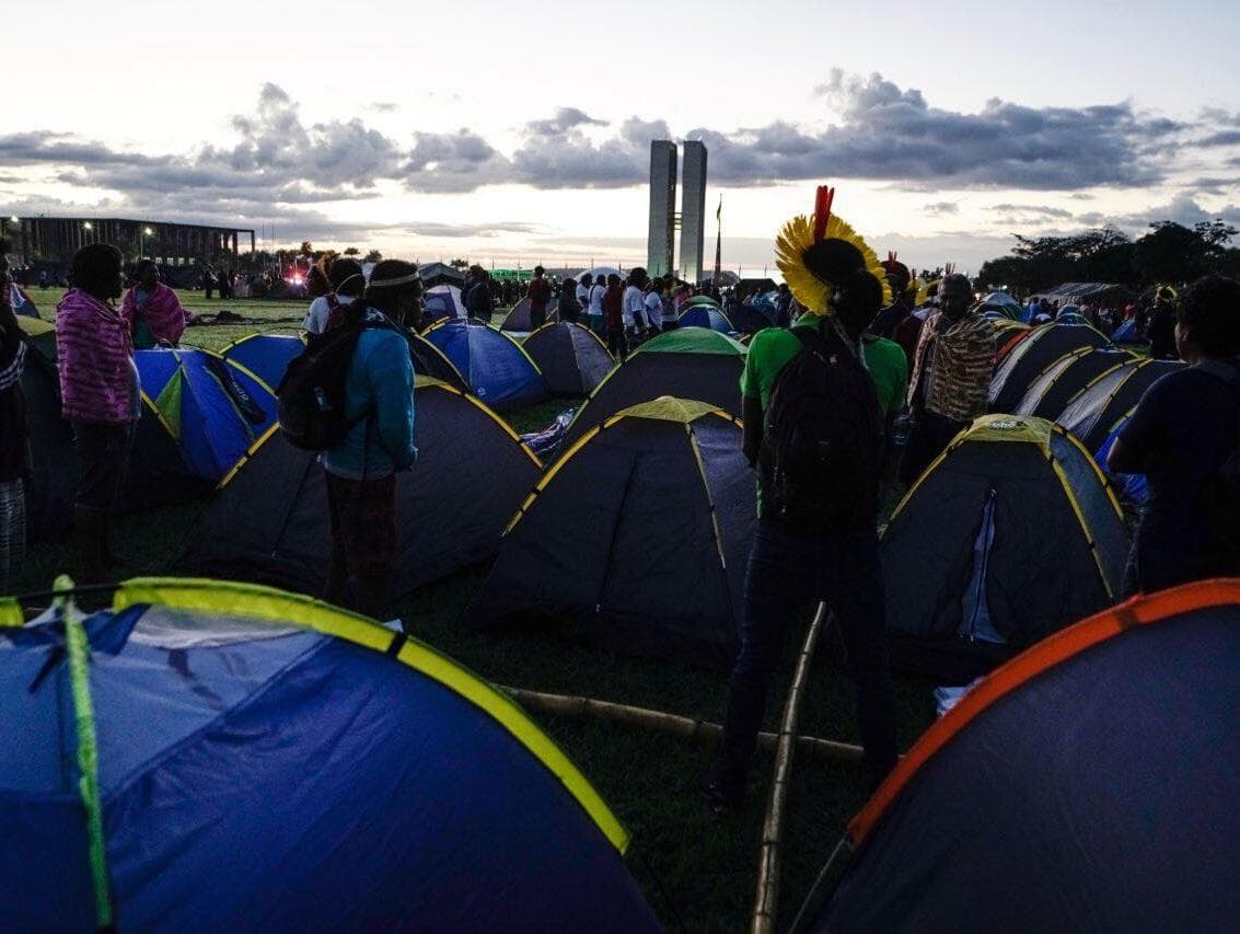 Povos indígenas montam acampamento em Brasília e preparam manifestações