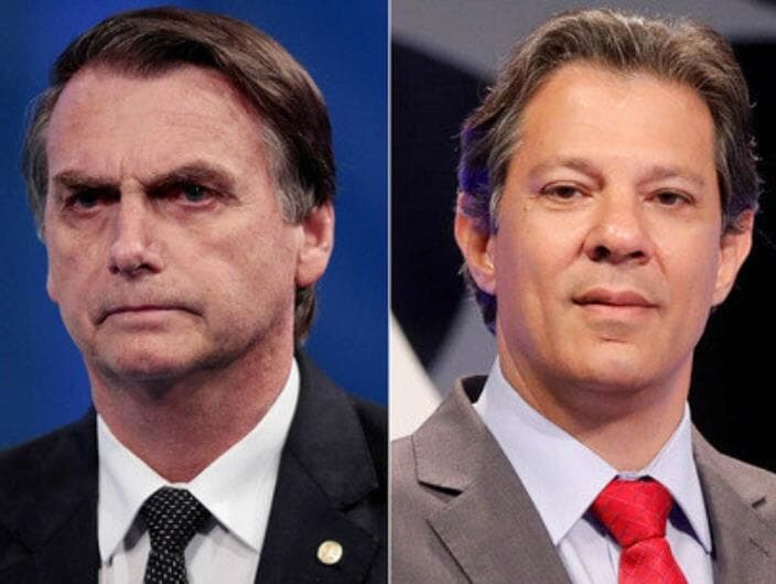 Pesquisa CNT/MDA mostra vantagem de 13 pontos entre Bolsonaro e Haddad