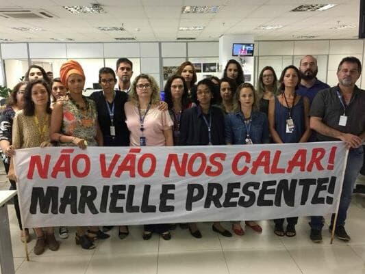 Jornalistas da EBC protestam contra ordens para diminuir cobertura sobre vereadora executada