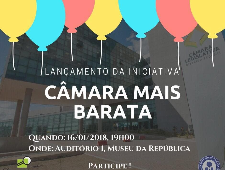 Observatório Social de Brasília lança campanha para reduzir os gastos da Câmara Legislativa