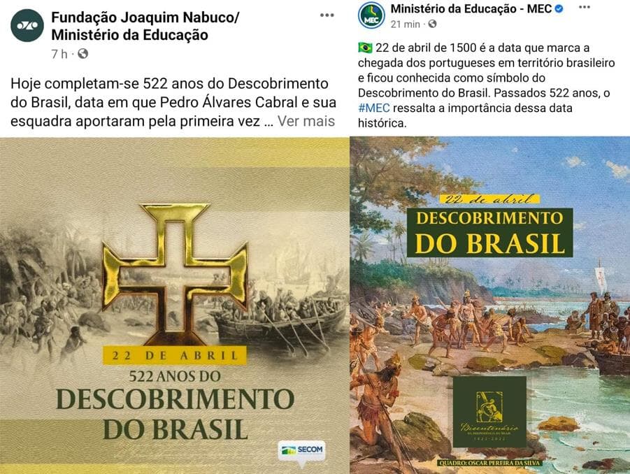 Para governo Bolsonaro, Brasil foi "descoberto" pelos portugueses