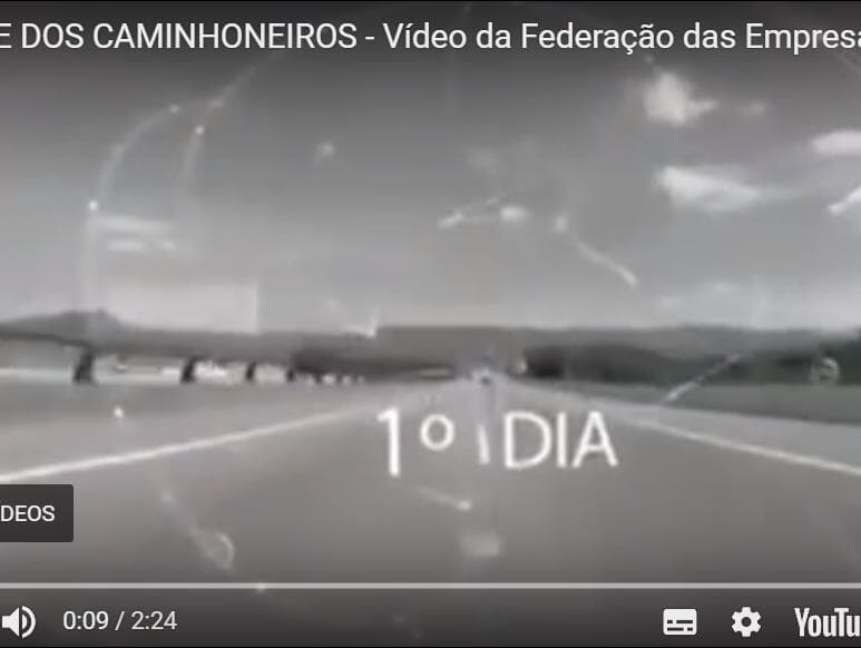 Em vídeo, federação de empresas de transporte fala em "sumir com caminhões" e em "caos para todo lado"