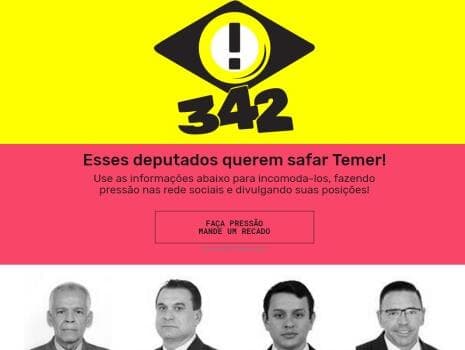 "Movimento 342 agora": em vídeo, artistas divulgam campanha para que deputados votem contra Temer