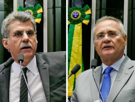 Jucá e Renan trocam acusações em plenário e divergem sobre protestos contra Temer