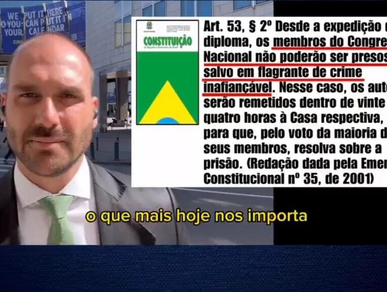 Eduardo Bolsonaro defende libertação de Chiquinho Brazão