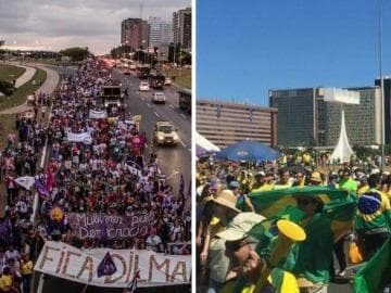 Nas ruas, muito confronto entre poucos manifestantes