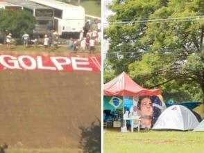 Manifestantes pró e contra o impeachment acampam em Brasília