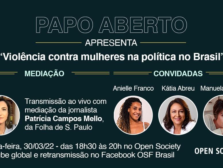 Kátia Abreu, Manuela D'Ávila e Anielle Franco debatem violência contra a mulher na política