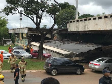 Limitação de gastos dificultou manutenção do viaduto, diz governo de Brasília