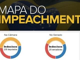 "Mapa do impeachment" mostra maioria da Câmara ainda indecisa