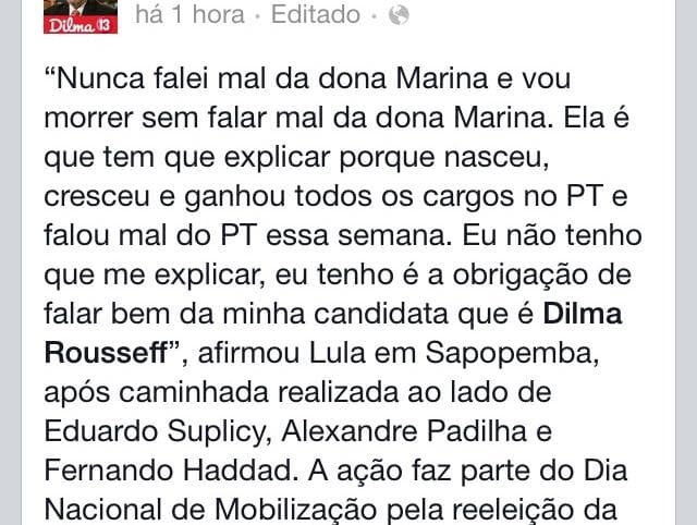 Marina sobe o tom contra Lula; ex-presidente rebate