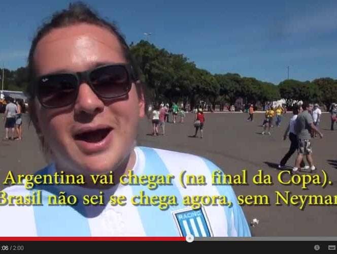 Vídeo: argentinos veem final com um Brasil em dificuldades