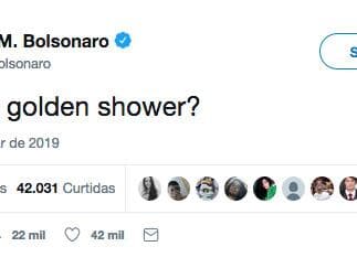 "Golden shower" aparece entre as pesquisas em alta no Google em 2019