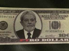 Força Sindical distribui 'PTro Dollar' com imagem de Lula