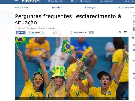 Fifa nega ter pedido isenção de imposto na Copa