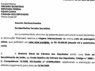 Deputado diz que devolverá R$ 18.500 gastos com voos internacionais