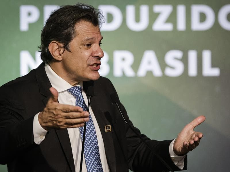 O ministro da Fazenda, Fernando Haddad, em evento da Toyota em Brasília - Bruno Santos/Folhapress