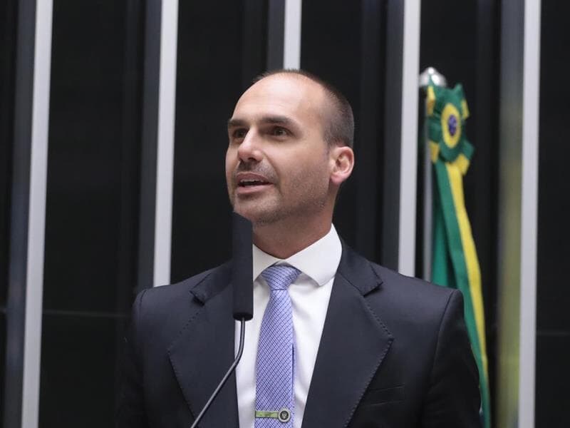 Eduardo Bolsonaro está nos Estados Unidos desde a última semana de fevereiro. - Bruno Spada/Câmara dos Deputados