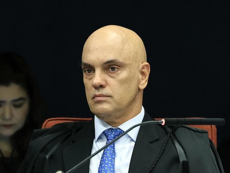 Ministro Alexandre de Moraes na sessão de hoje. - Rosinei Coutinho/STF