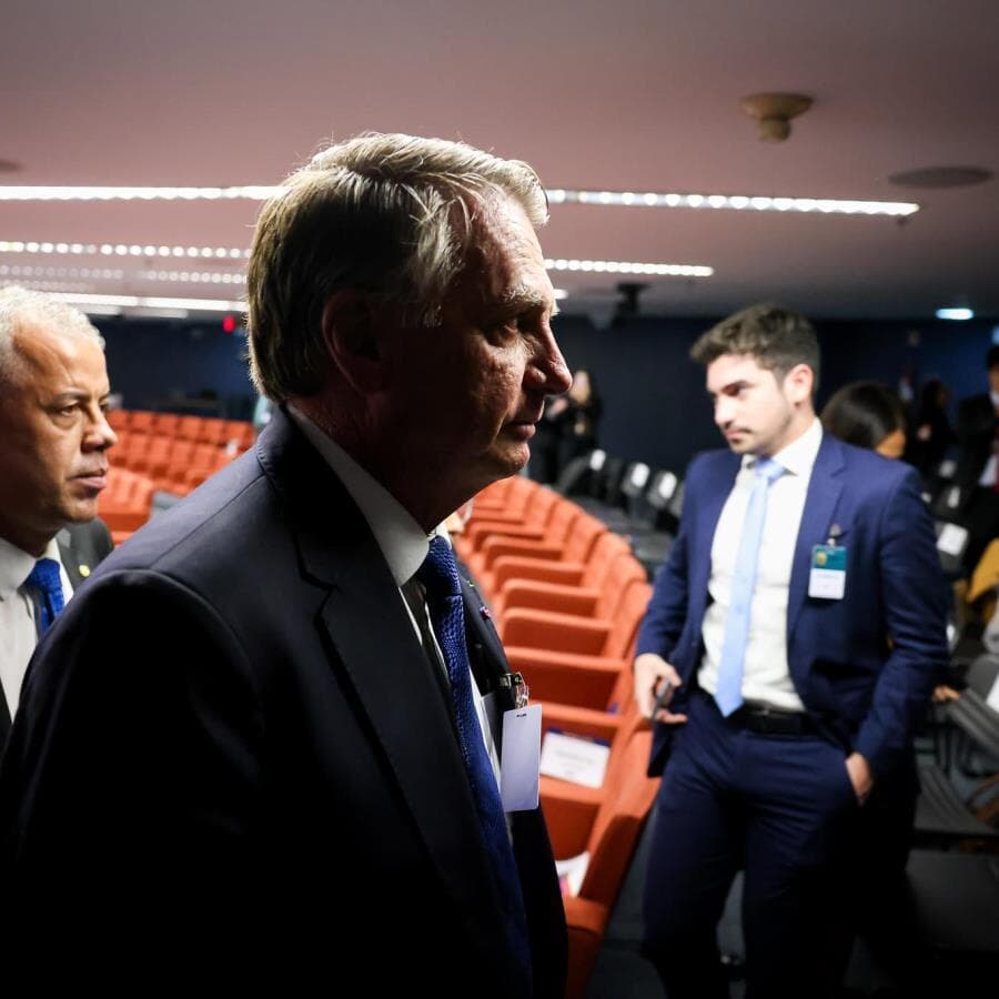 O ex-presidente Jair Bolsonaro, réu após decisão dos ministros da Primeira Turma do STF.  - Gustavo Moreno/STF