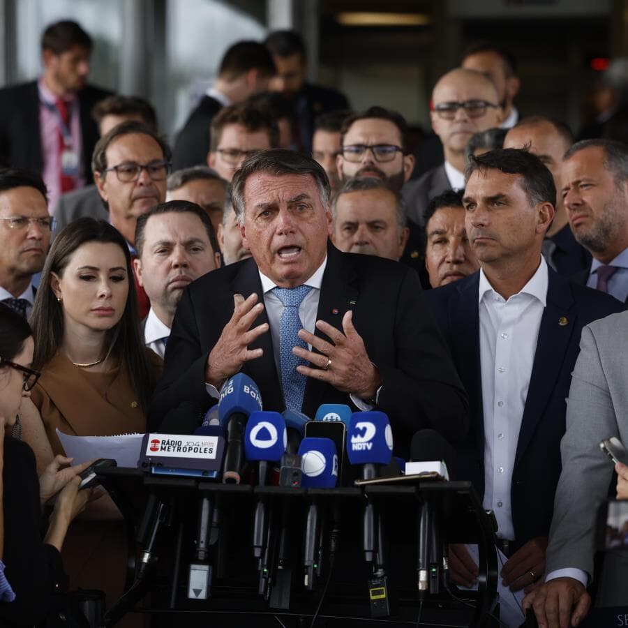 Bolsonaro se pronunciou no Senado logo após virar réu no Supremo - Pedro Ladeira/Folhapress