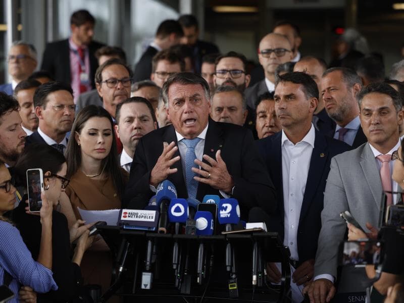 Bolsonaro se pronunciou no Senado logo após virar réu no Supremo - Pedro Ladeira/Folhapress