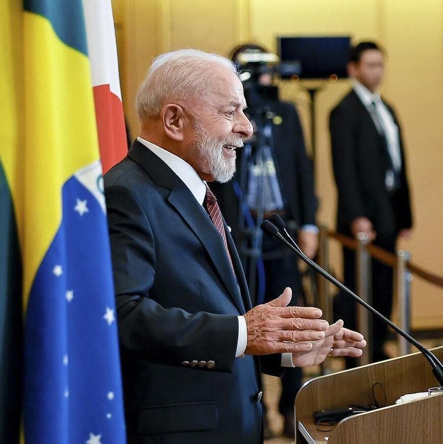 Lula em entrevista coletiva em Tóquio, no Japão. - Ricardo Stuckert/Palácio do Planalto