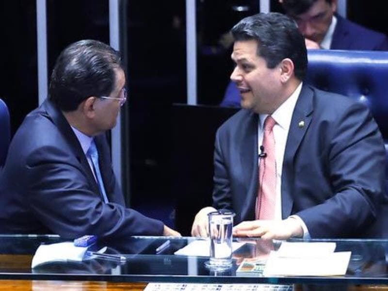 Eduardo Braga e o presidente do Senado, Davi Alcolumbre - Flickr/Eduardo Braga