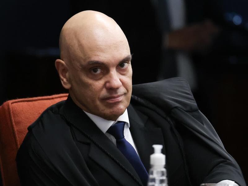 Moraes durante julgamento na Primeira Turma do STF. - Antonio Augusto/STF