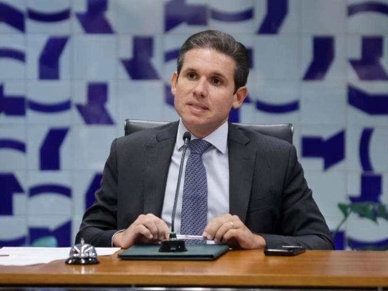 O presidente da Câmara, Hugo Motta (Republicanos-PB), em reunião de líderes. - Marina Ramos/Câmara dos Deputados