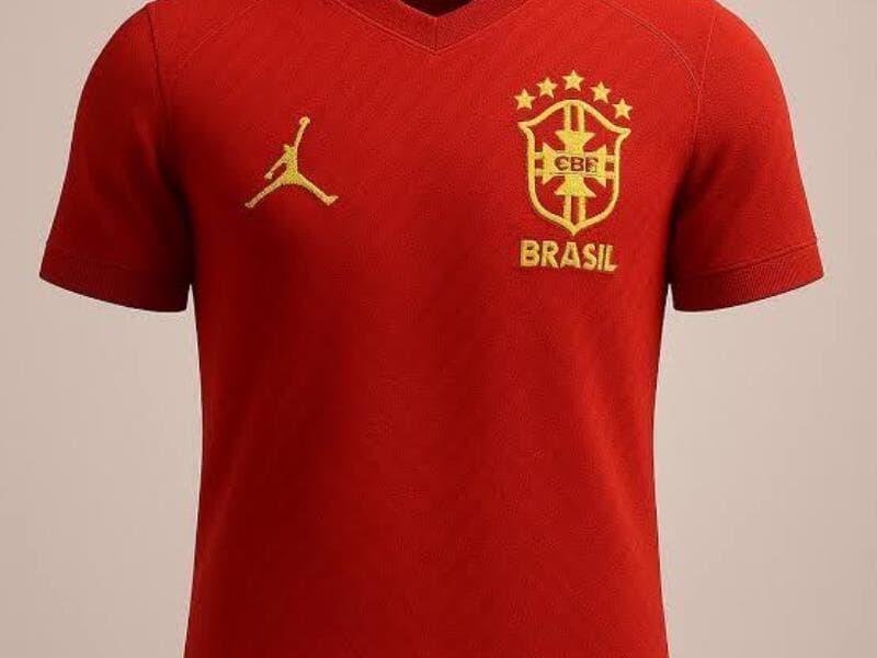 Imagens de uniforme vermelho da seleção se propagaram pelas redes sociais depois da publicação da notícia. - Reprodução/X (gerada por inteligência artificial)