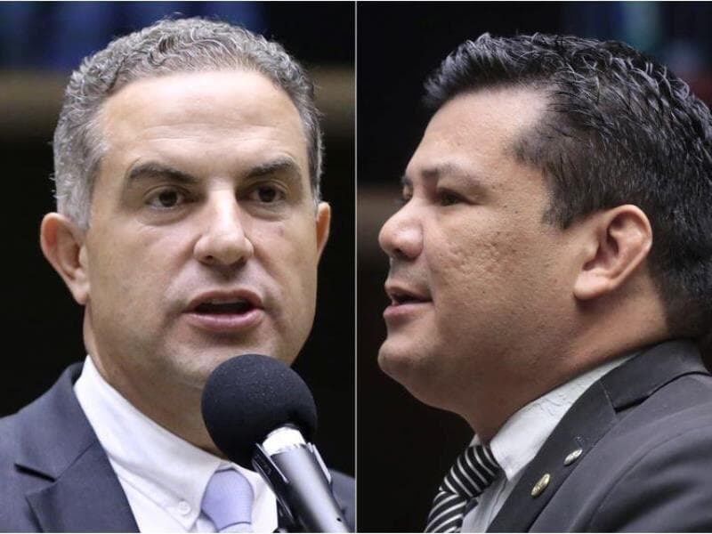 O deputado Ricardo Maia (MDB-BA), à esquerda, escreveu um relatório propondo a suspensão de Gilvan da Federal (PL-ES) por seis meses. - Kayo Magalhães/Câmara dos Deputados e Bruno Spada/Câmara dos Deputados
