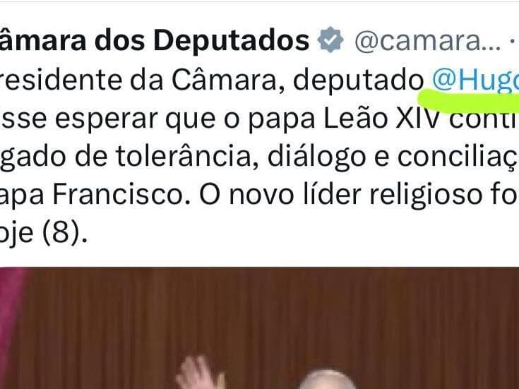Gafe cometida no perfil da Câmara no X. - Reprodução/Redes sociais