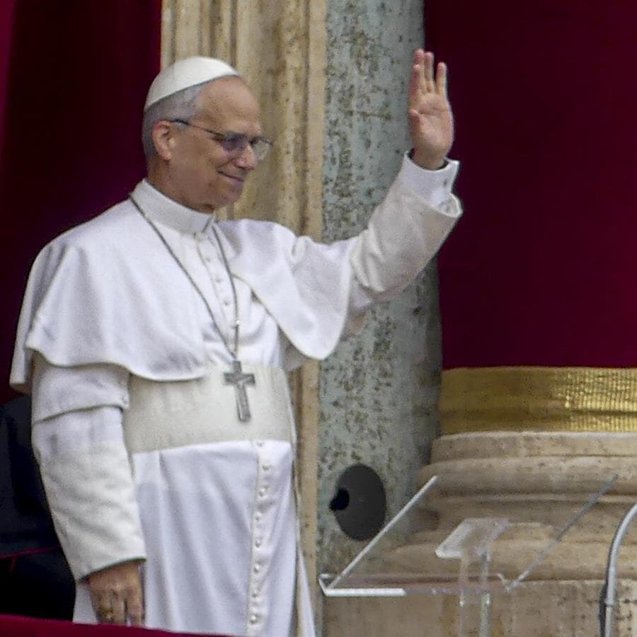 Papa Leão XIV, na primeira missa de domingo. - Julia Mineeva/Thenews2/Folhapress