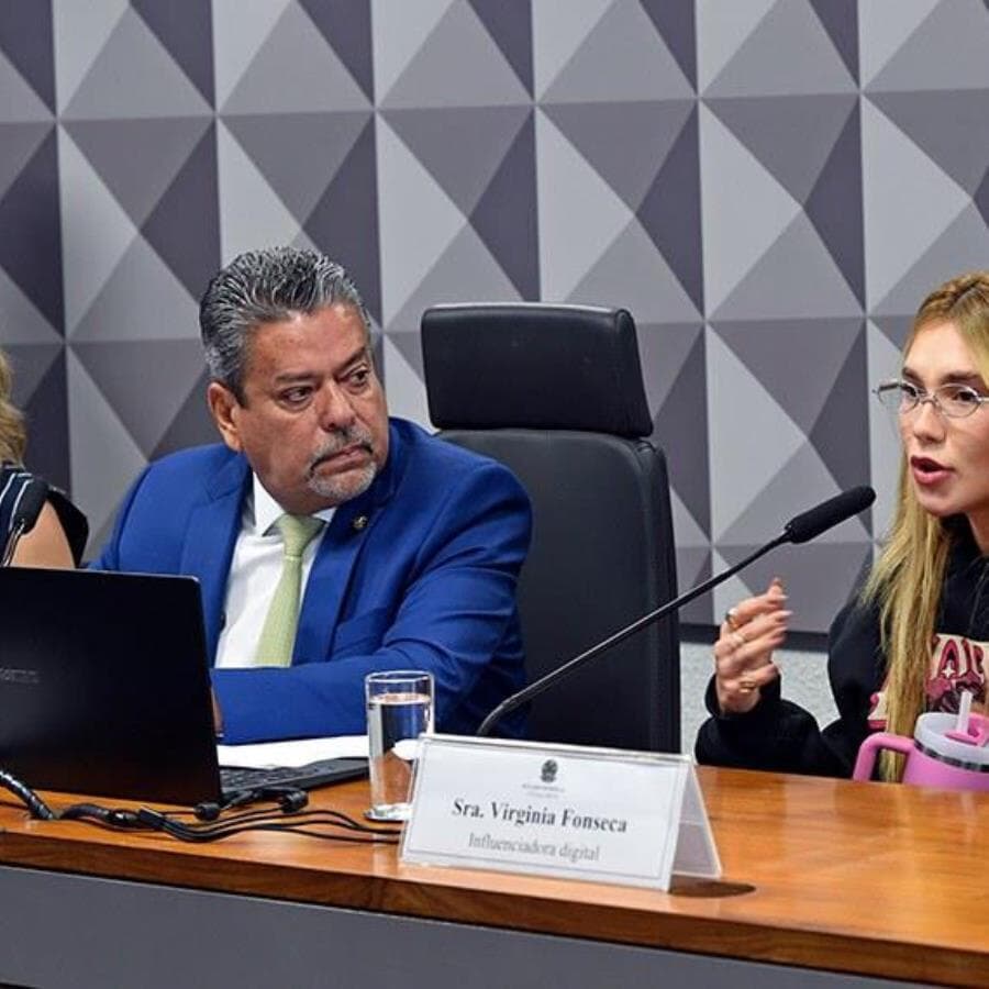 Virgínia declarando a autenticidade de suas contas de apostas ao ser questionada por Soraya Thronicke - Edilson Rodrigues/Agência Senado