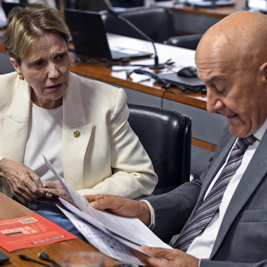 Senadora Tereza Cristina e senador Confúcio Moura. - Jefferson Rudy/Agência Senado