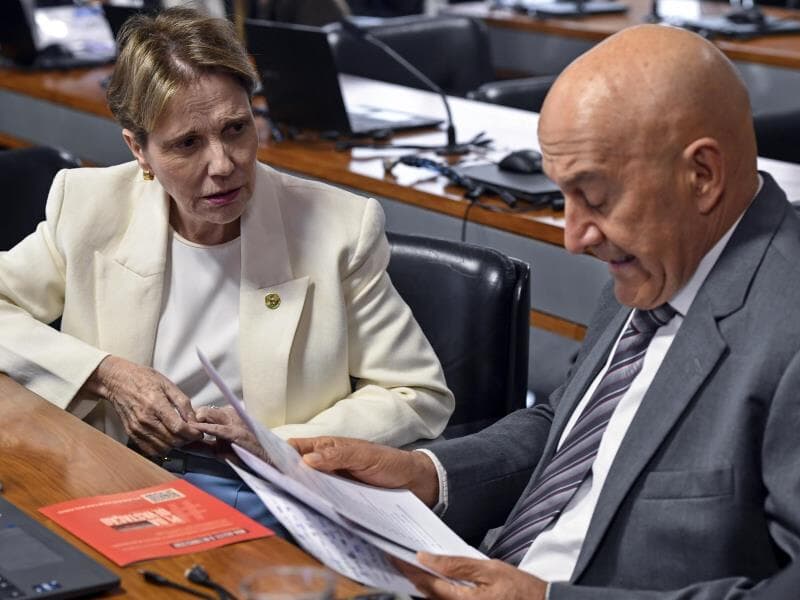 Senadora Tereza Cristina e senador Confúcio Moura. - Jefferson Rudy/Agência Senado