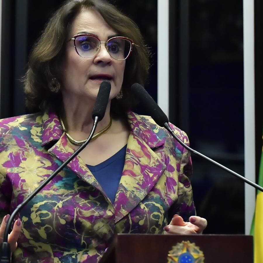 À tribuna, em discurso, senadora Damares Alves. - Waldemir Barreto/Agência Senado