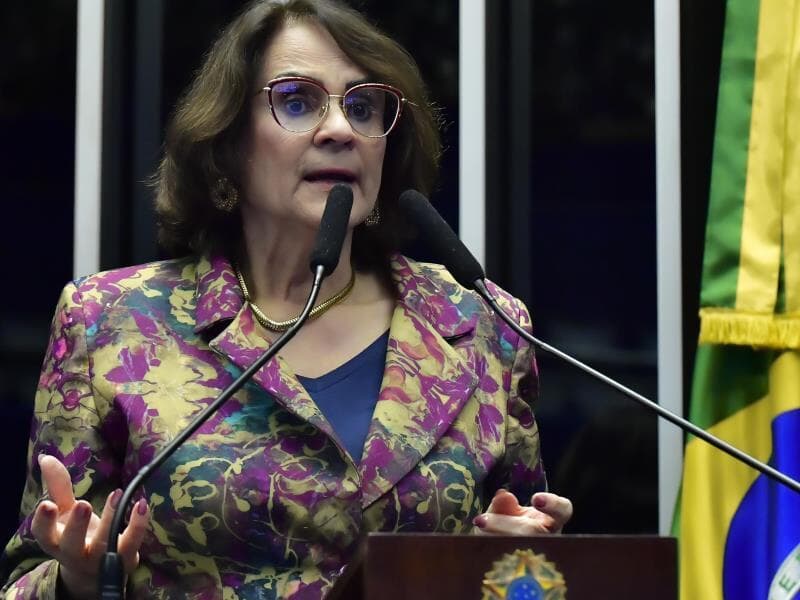 À tribuna, em discurso, senadora Damares Alves. - Waldemir Barreto/Agência Senado