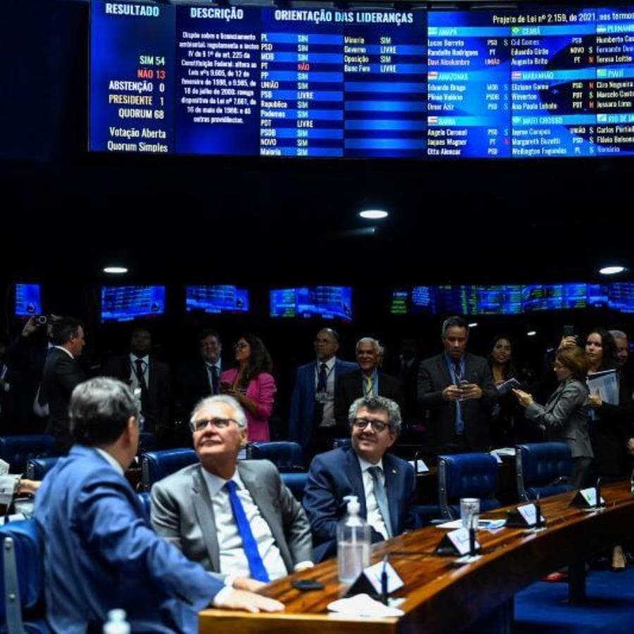 Plenário do Senado Federal na noite desta quarta-feira (22). - Andressa Anholete/Agência Senado